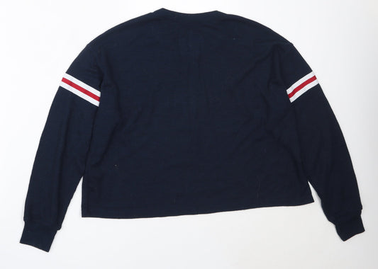 Hollister Womens Blue Polyester Pullover Sweatshirt Size XS