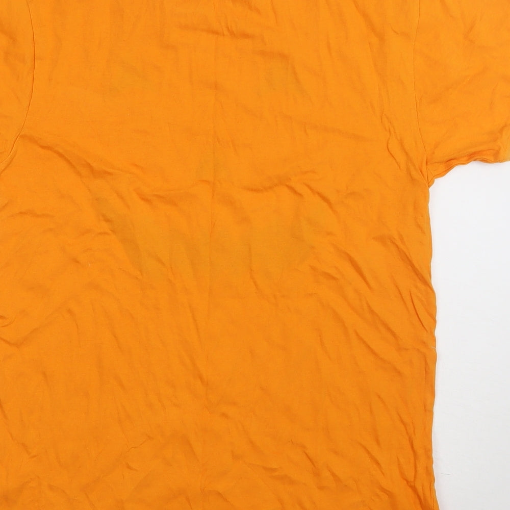 Womens UK Size XS Brave Soul Orange Basic T-Shirt