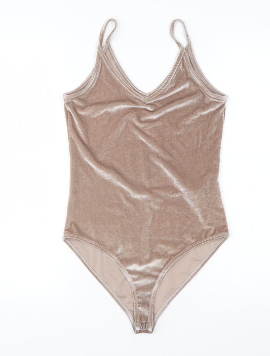 Womens UK Size 6 River Island One-Piece Brown Bodysuit