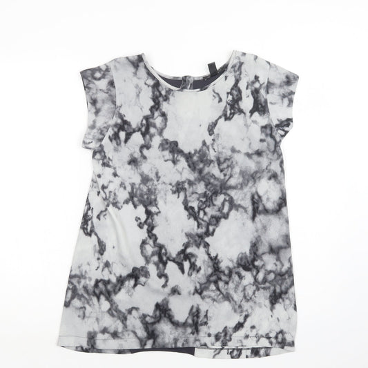 Womens UK Size S Mango Grey Basic Blouse