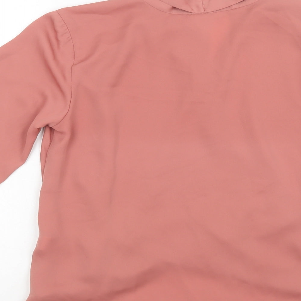 Womens UK Size 8 River Island Pink Basic Blouse