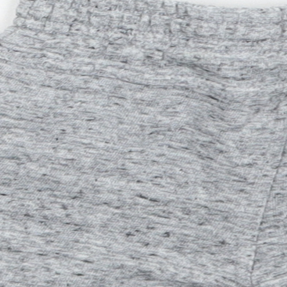 F&F Baby Grey Cotton Jogger Trousers Size 9-12 Months Drawstring