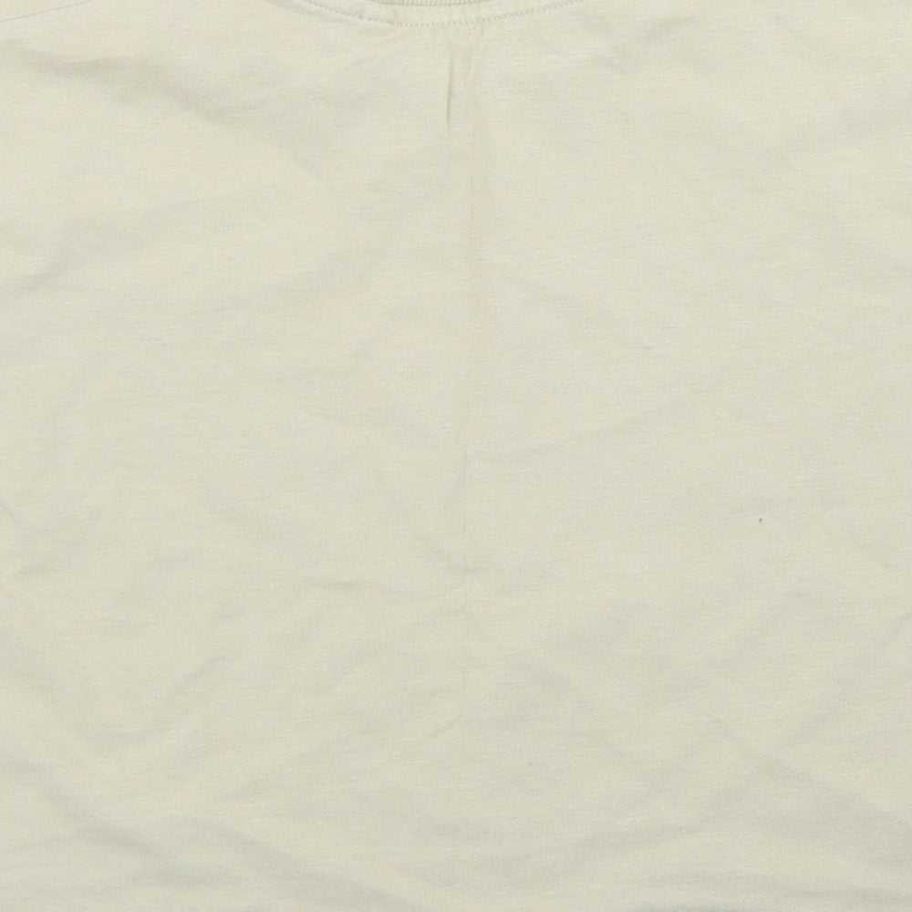 NEXT Girls Brown Cotton Basic T-Shirt Size 6 Years Crew Neck