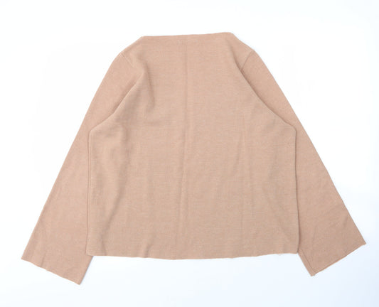 Womens UK Size S Zara Beige Pullover Jumper