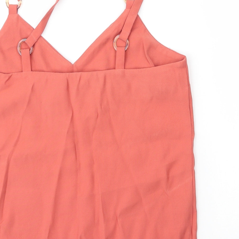 Womens UK Size 8 Topshop Orange Camisole Blouse