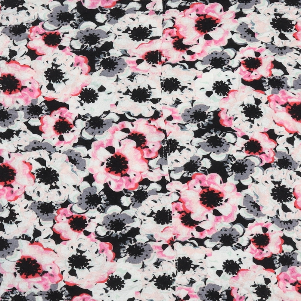 George Womens Multicoloured Floral Viscose Basic Blouse Size 8 Round Neck