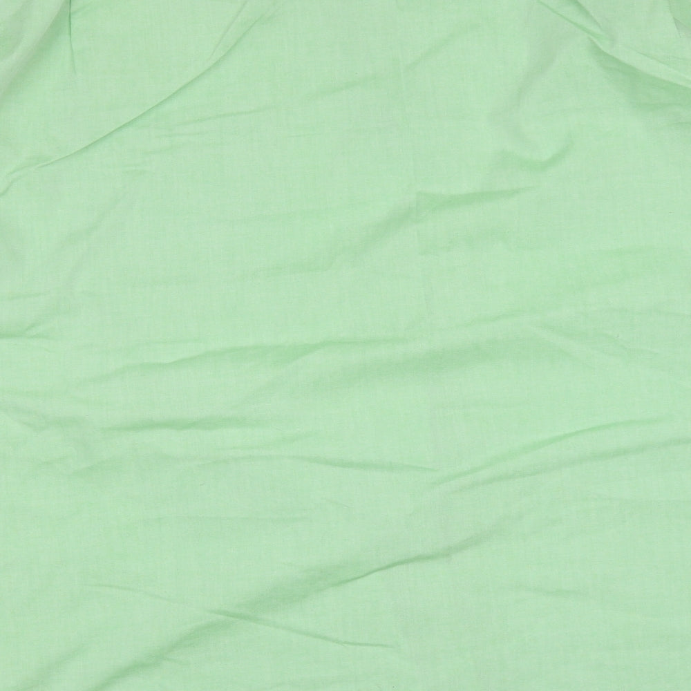 Mens UK Size 16 Piscador Green Button-Up Long Sleeve Casual Shirt