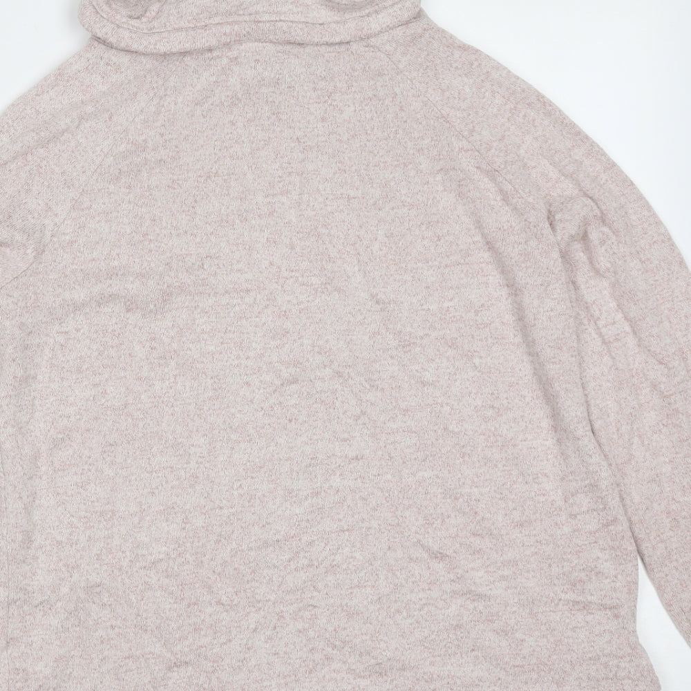 Avenue Womens Pink Roll Neck Viscose Pullover Jumper Size 8