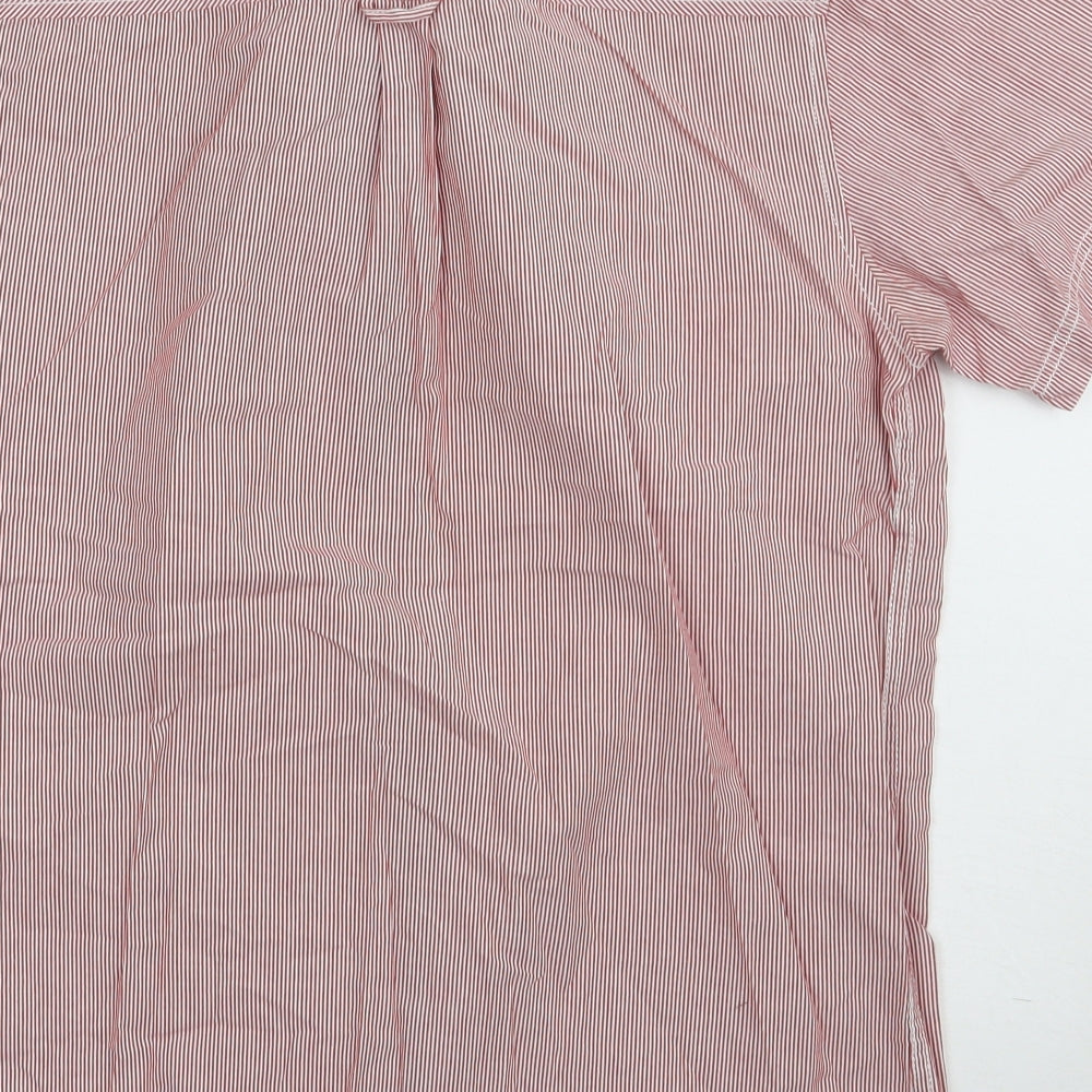 salt rock Mens Red Check Cotton Button-Up Size M Collared Button