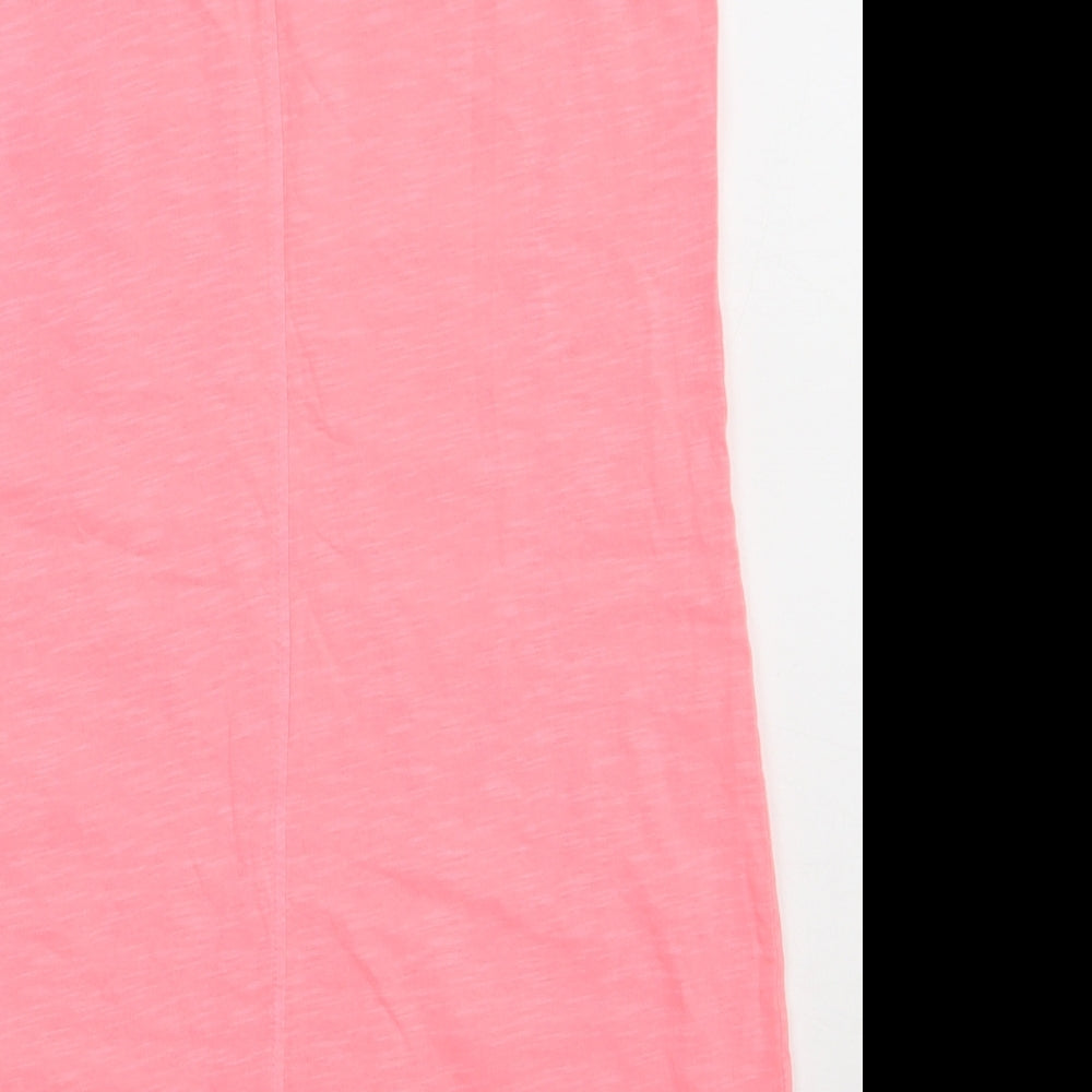 Brand and care label for Next women’s pink cotton a-line, size UK 10, v-neck pullover