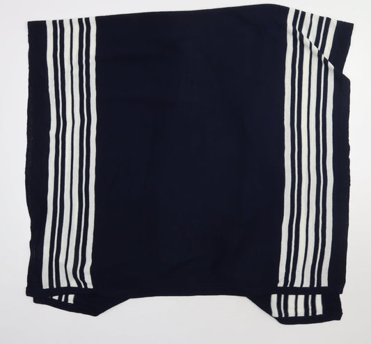 intuition Womens Beige Striped Acrylic Cape Jumper Size M