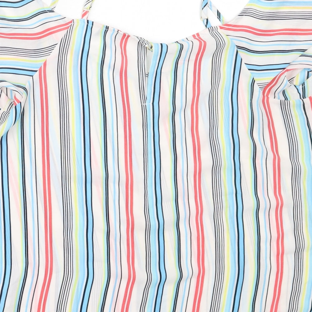 Womens UK Size 12 Peacocks White Basic Blouse
