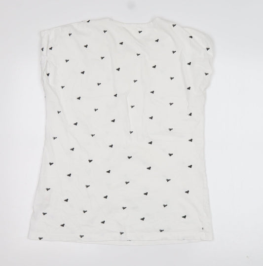 Womens UK Size 18 Miso White Basic T-Shirt