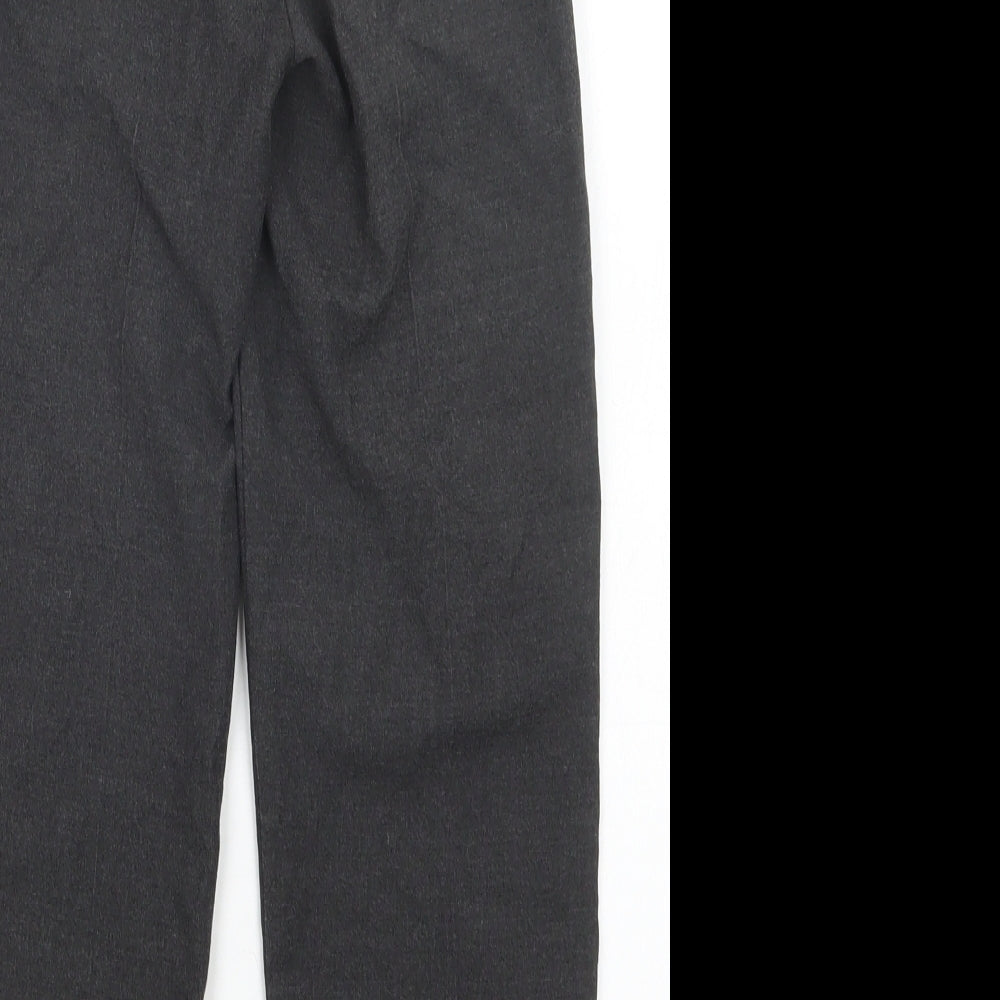 TU Boys Grey Polyester Dress Pants Trousers Size 9 Years Regular Hook & Loop - School Wear
