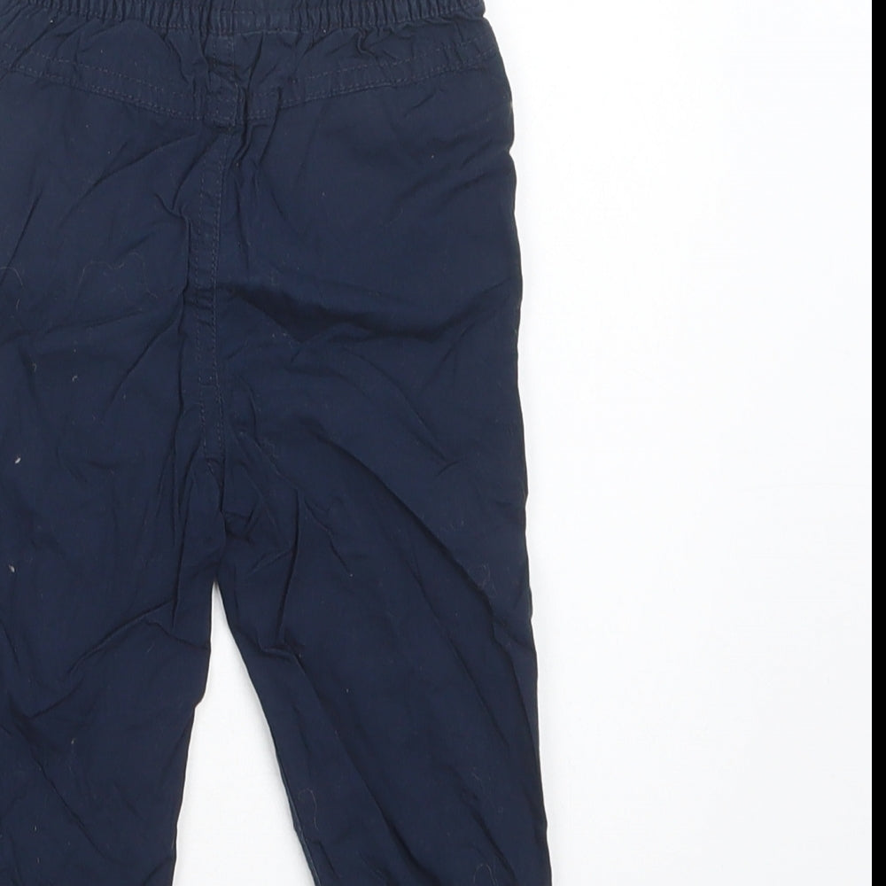 Primark Baby Blue Cotton Jogger Trousers Size 12-18 Months Drawstring