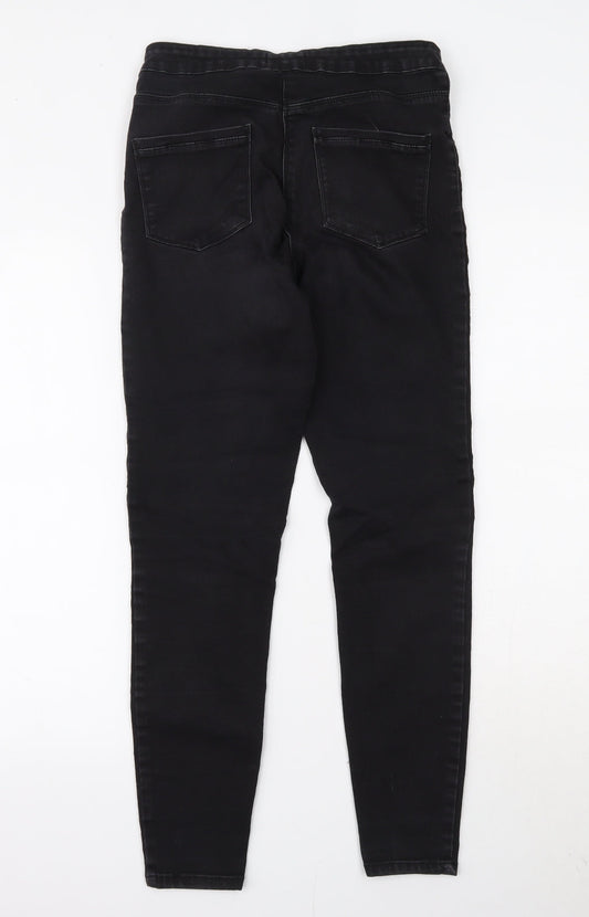 Womens UK Size 12 Papaya Regular Fit Skinny Black Jeans
