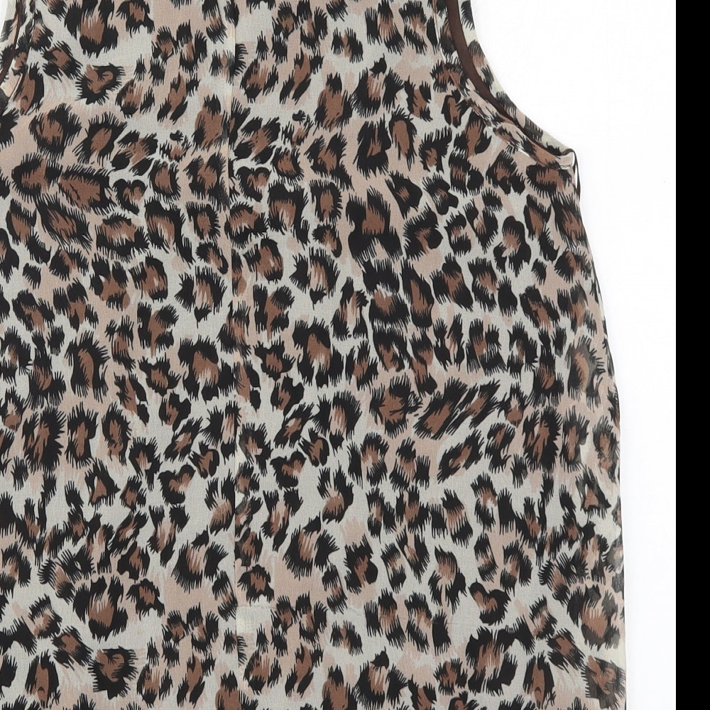 Womens UK Size 12 Select Brown Basic Blouse