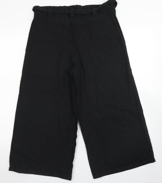 Cotton On Womens Black  Cotton Culotte Shorts Size 6 L20 in Regular