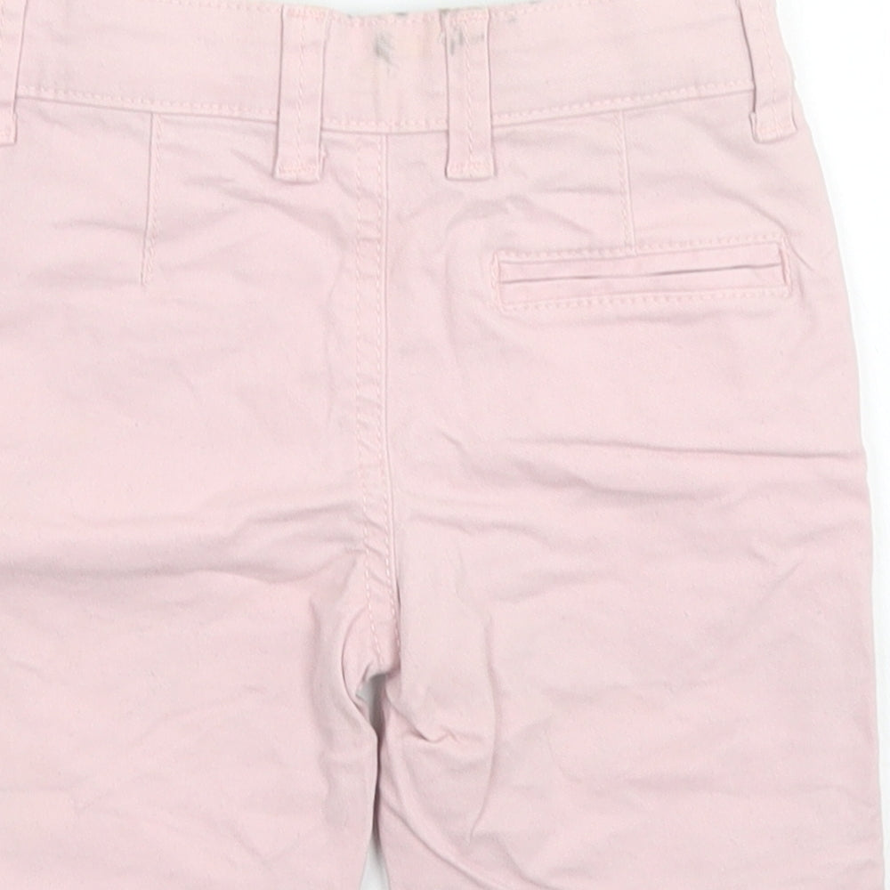 Denim Co Boys Pink Cotton Capri Trousers Size 18-24 Months Button
