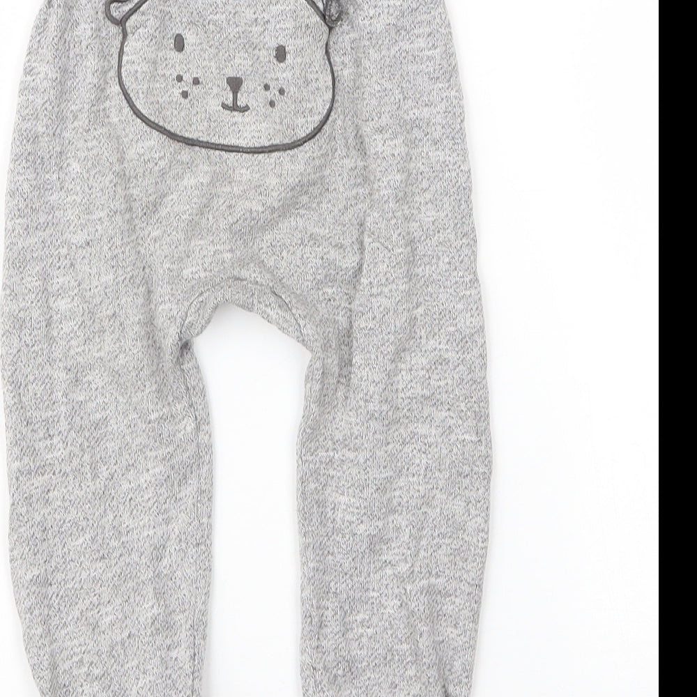 TU Baby Grey Cotton Capri Leggings Size 12 Months Drawstring