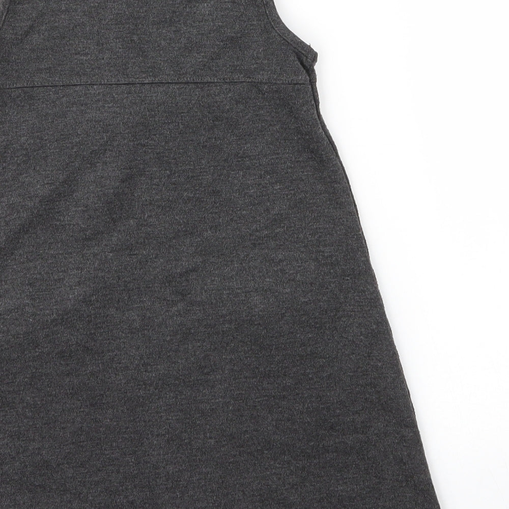 Lily & Dan Girls Grey Viscose A-Line Size 3 Years Round Neck