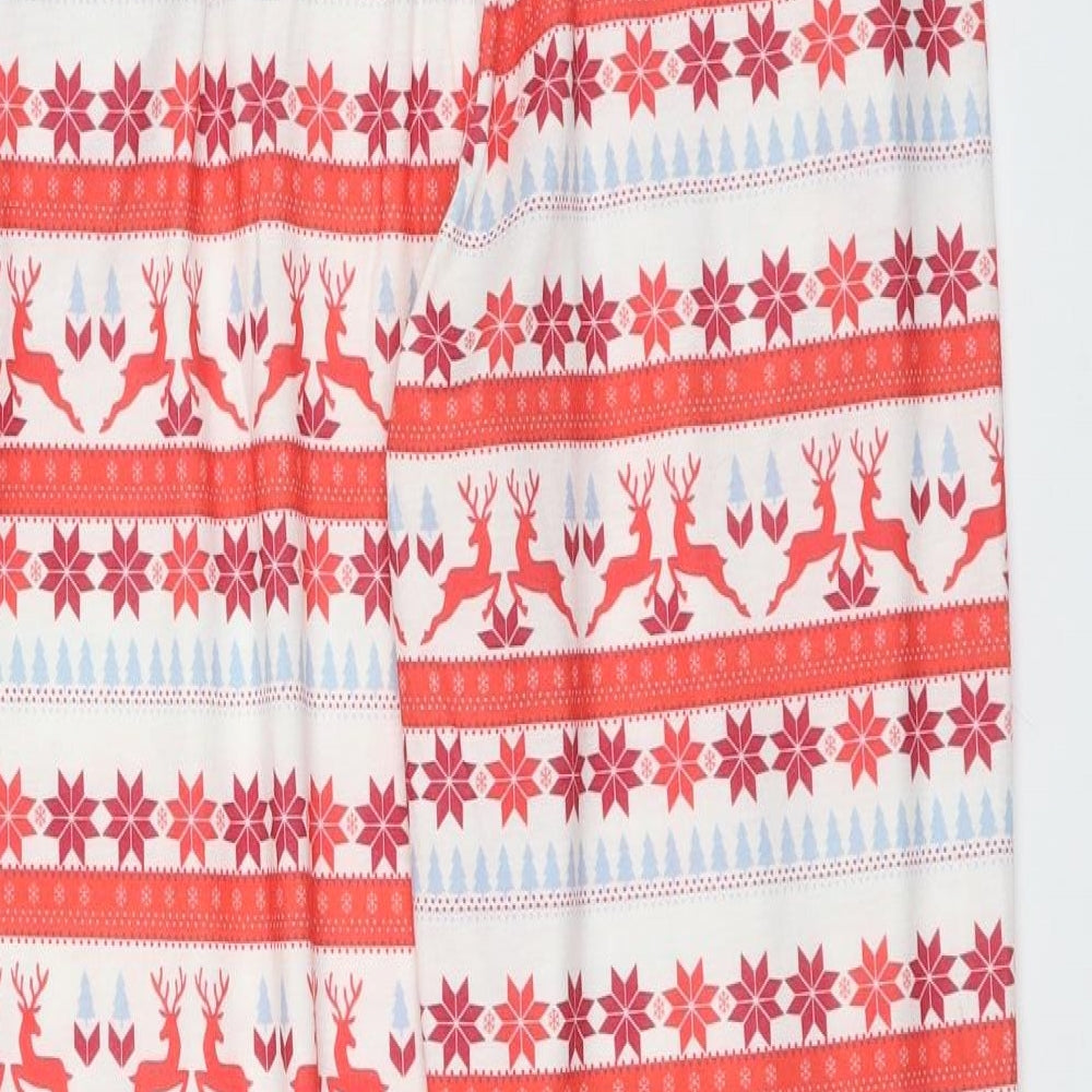 In the Style Womens Red Fair Isle Polyester Pyjama Pants Size 6 - christmas