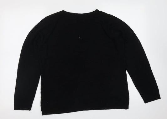 Womens UK Size 18 Classic Black Pullover Jumper