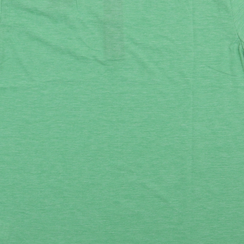 James & Nicholson Mens Green Polyester Polo Size L Collared Button