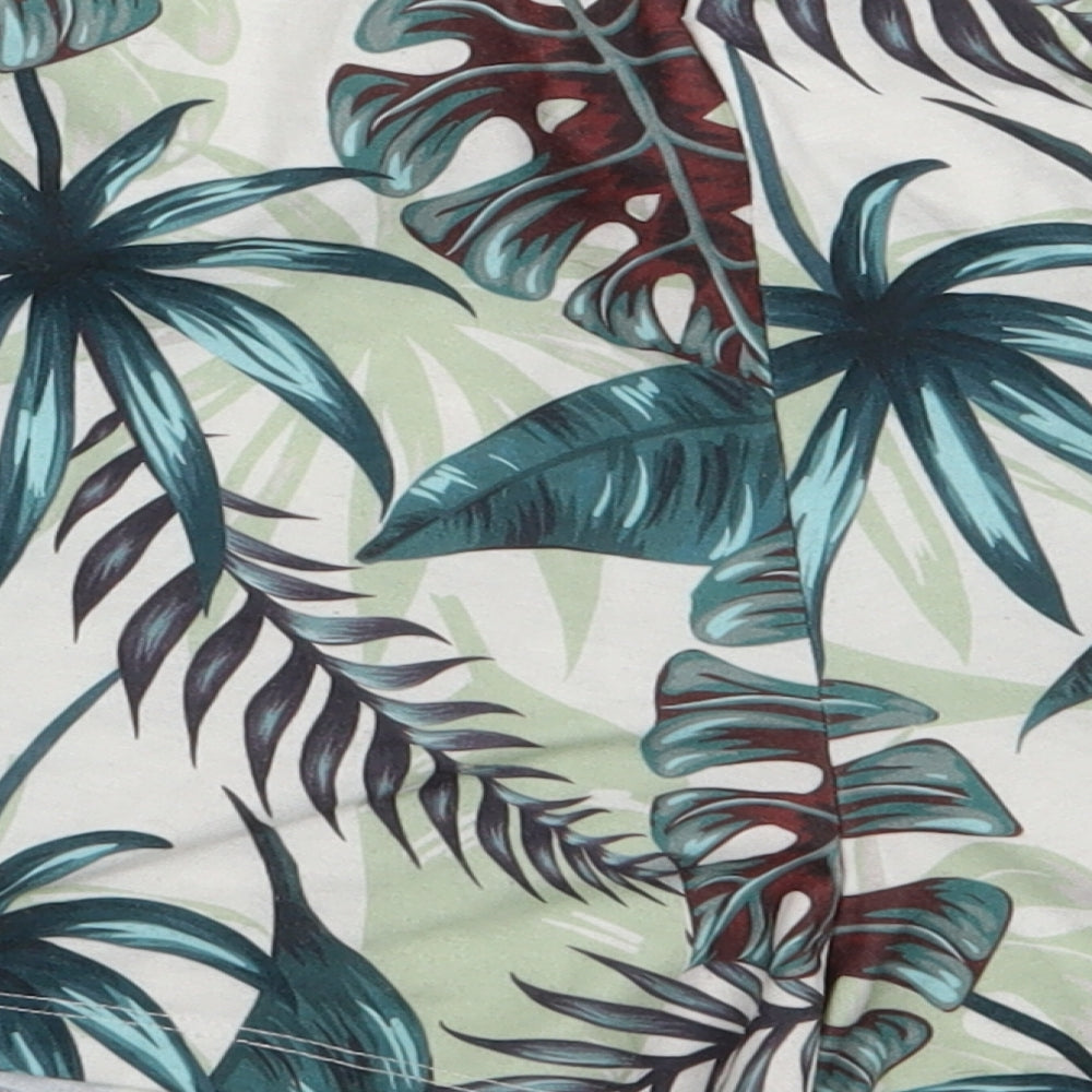 ASOS Womens Green Geometric Polyester Sweat Shorts Size 8 L3 in Regular