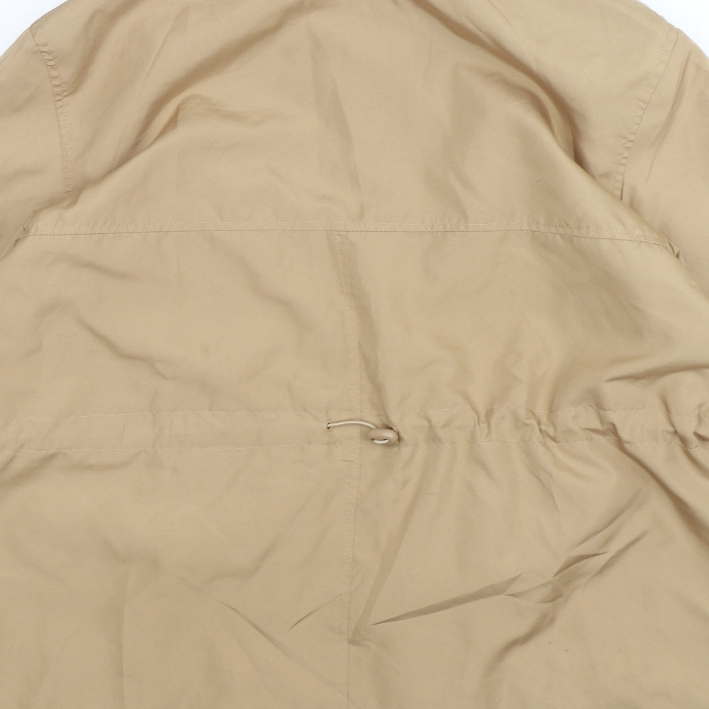 Womens UK Size 16 Preworn Beige Windbreaker Coat