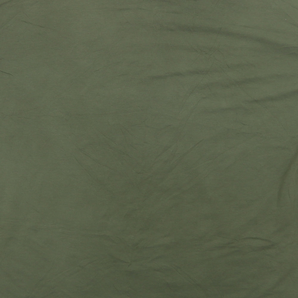 Very Womens Green Cotton T-Shirt Dress Size 16 Crew Neck
