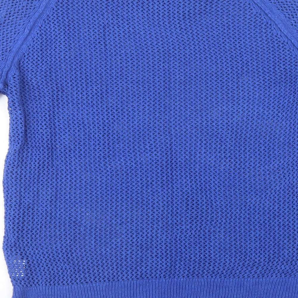 Womens UK Size 12 Papaya Blue Pullover Jumper