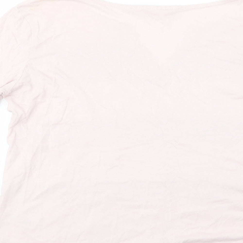 Womens UK Size M H&M Pink Basic Blouse