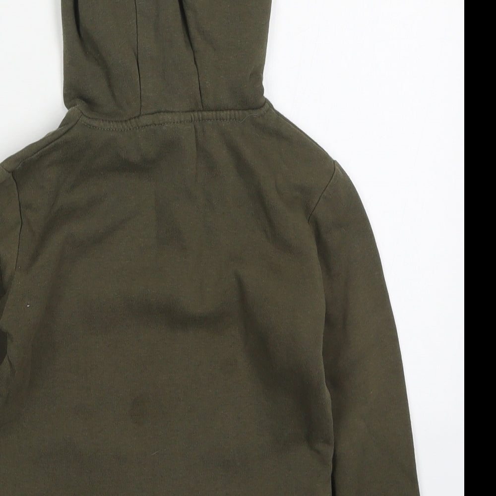 Urban Rascals Boys Green Cotton Pullover Hoodie Size 4-5 Years Pullover