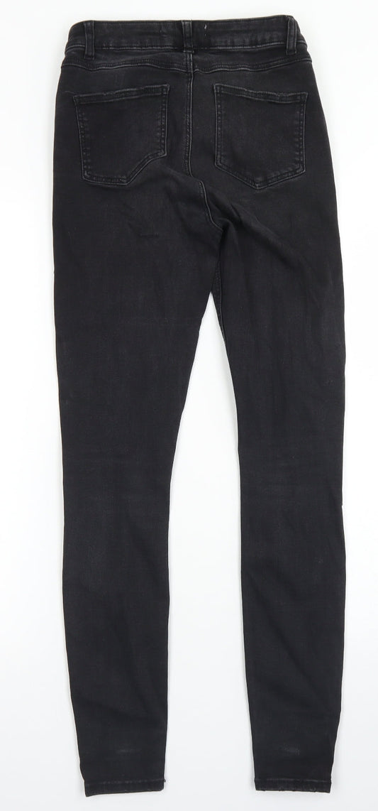 Denim Co Womens Black Cotton Skinny Jeans Size 6 L27 in Regular Button