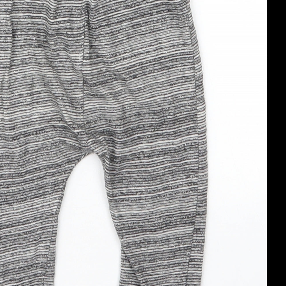 George Boys Grey Cotton Capri Leggings Size 6-9 Months Drawstring