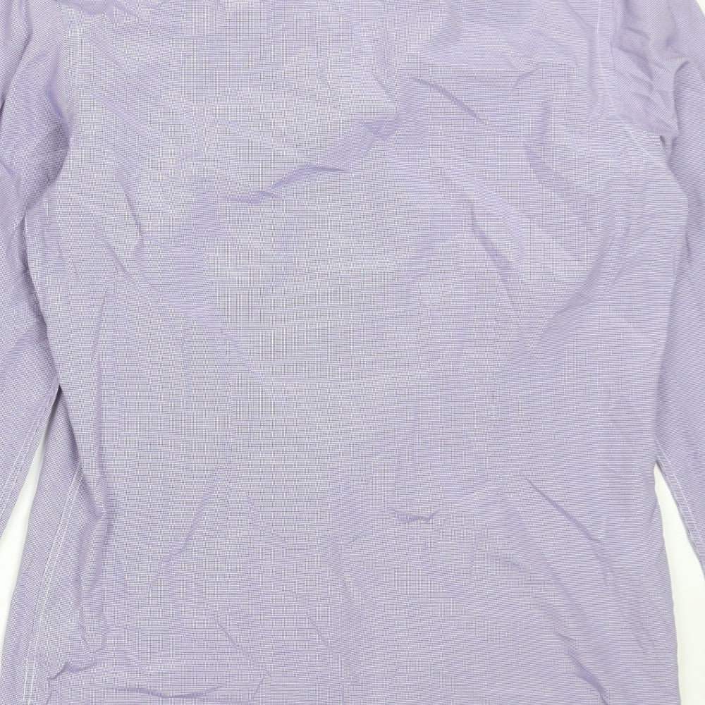Mens UK Size 15.5 NEXT Blue Button-Up Long Sleeve Casual Shirt