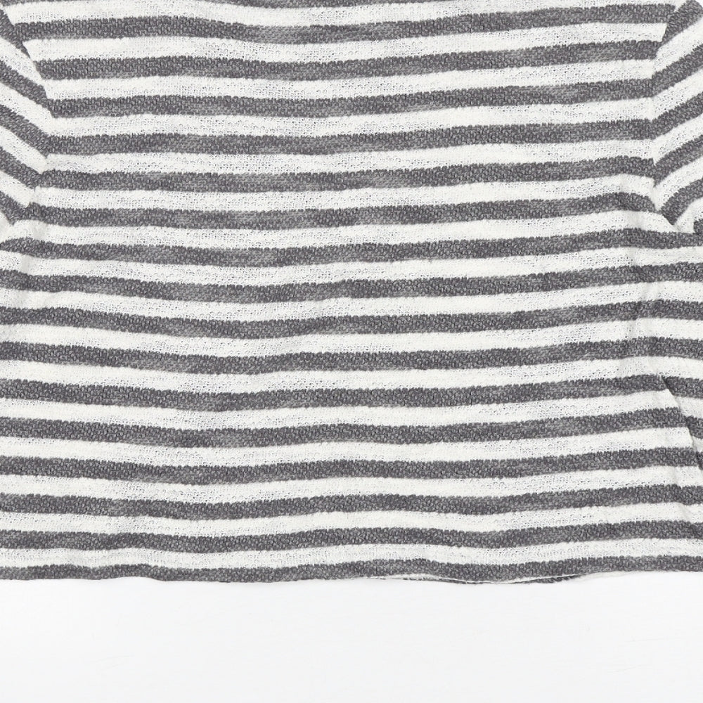 TU Womens Multicoloured Round Neck Striped Cotton Pullover Jumper Size 14