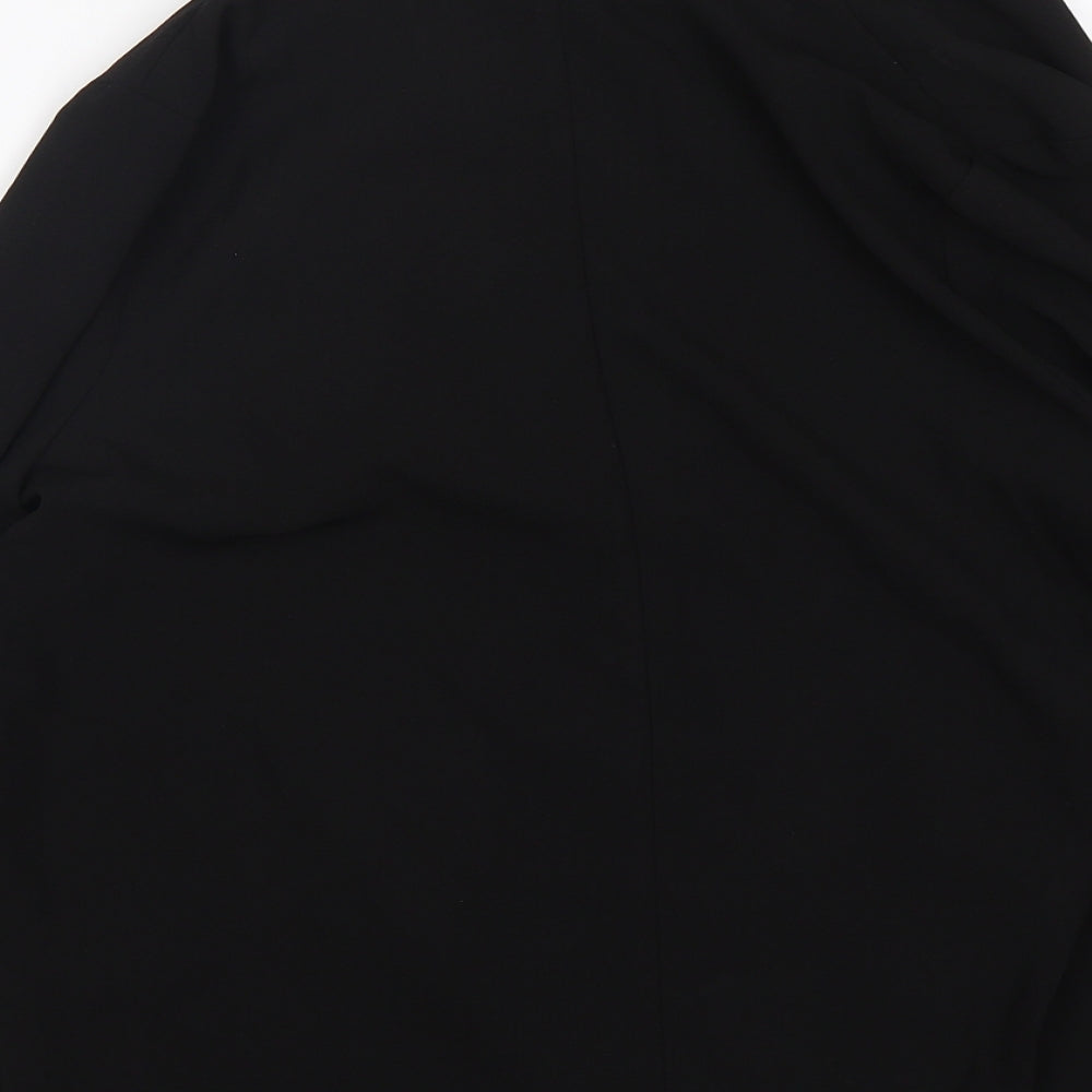 Brand and care label for Atmosphere women’s black polyester jacket blazer, size UK 8