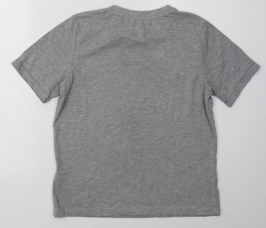 Primark Womens Grey Cotton Basic T-Shirt Size 10 Crew Neck - promises