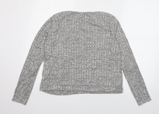 Boohoo Womens Grey Polyester Pullover Sweatshirt Size 16 Pullover