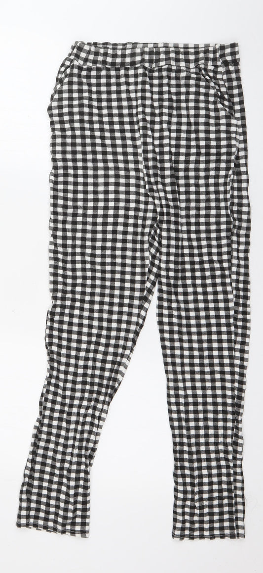 Womens UK Size 12 PRETTYLITTLETHING Regular Fit Black Trousers