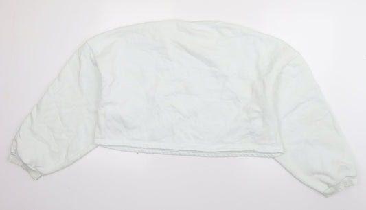 Boohoo Womens Ivory Cotton Pullover Sweatshirt Size 14 Pullover - Official