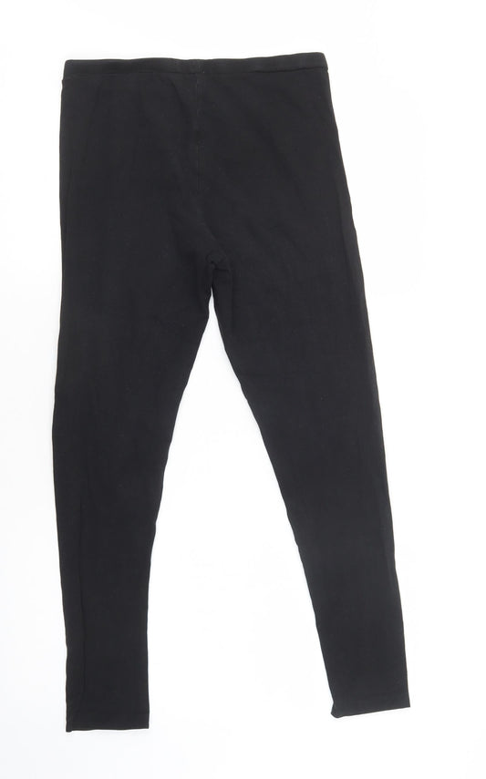 Back view of Primark women’s black cotton leggings, size M, 28-inch leg