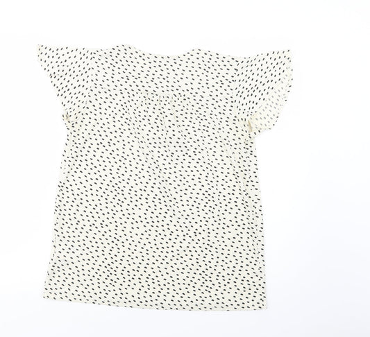 Womens UK Size S H&M Ivory Basic Blouse