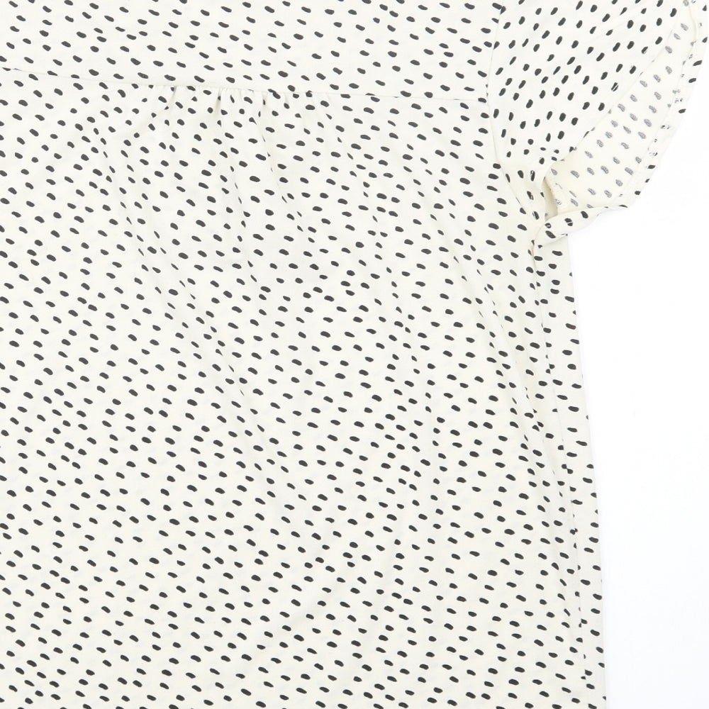 Womens UK Size S H&M Ivory Basic Blouse