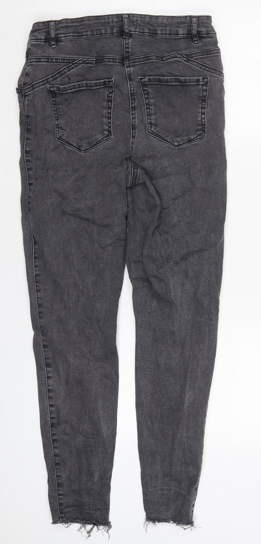 Womens UK Size 12 Papaya Regular Fit Skinny Grey Jeans