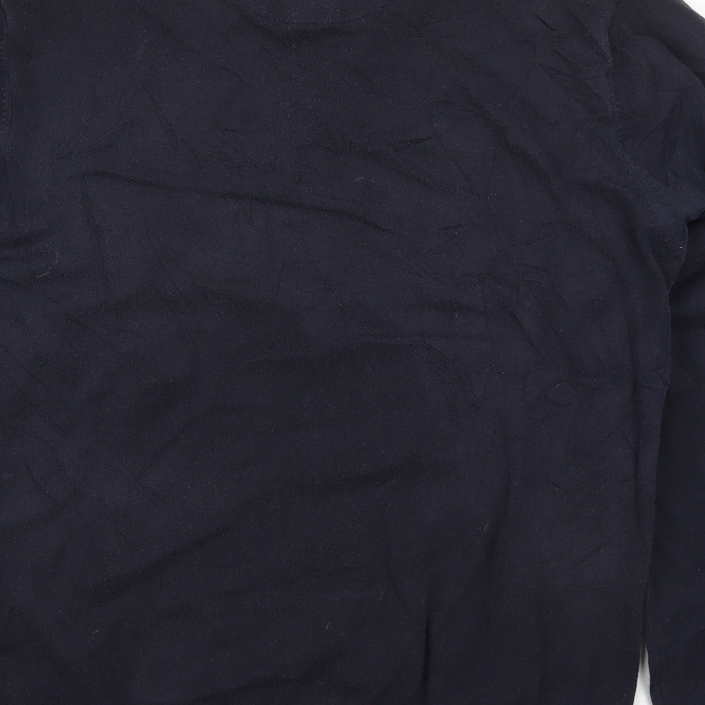 NEXT Mens Blue Collared Cotton Pullover Jumper Size M