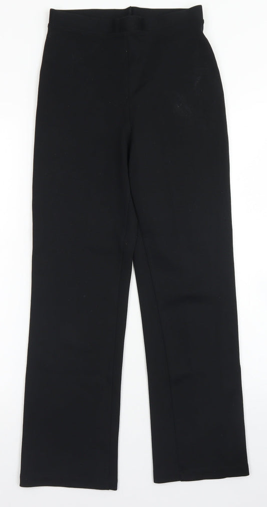 Womens UK Size 10 St Michael Regular Fit Dress Pants Black Trousers