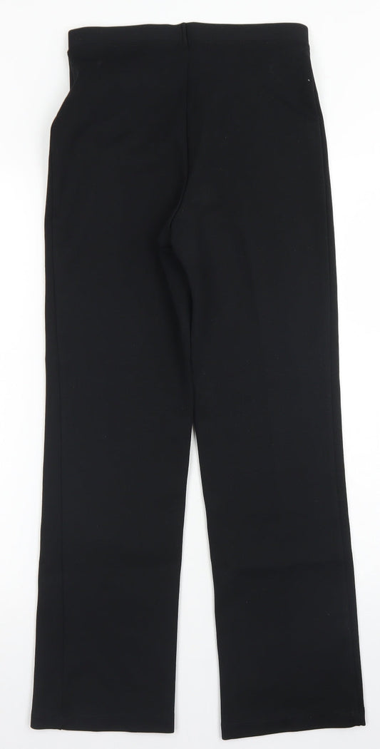 St Michael Womens Black Nylon Dress Pants Trousers Size 10 L27 in Regular
